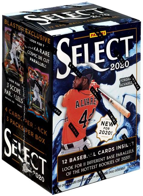 MLB Panini 2020 Select Baseball Trading Card BLASTER Box 3 Packs - ToyWiz