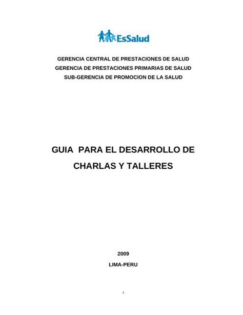 Guía Para el Desarrollo de Charlas y Talleres JESSY ROJAS MARTINEZ