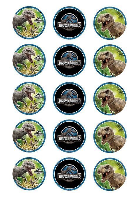 Jurassic World Cupcake Cupcake Prints Licensed Pre Designed Festa De Aniversário De