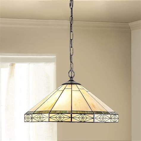 Capulina Tiffany Pendant Light Light Wide Antique Mission Style