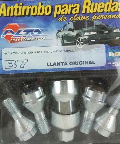 Tuercas Bulon Antirrobo Alto B7 Fiat Idea Linea Maranello