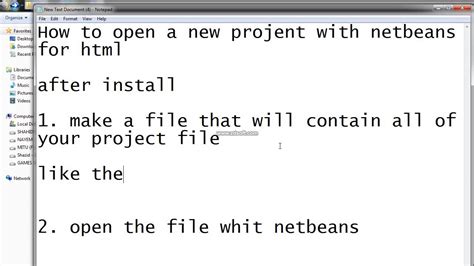 How To Open A Html Project With Netbeans Youtube