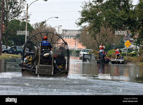 Fema Urban Search And Rescue Teams Search For Survivors By Air Boat