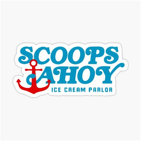 "SCOOPS AHOY -LOGO" Sticker by JamRoberson501 | Redbubble