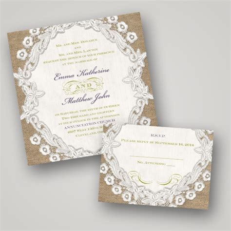 Wedding Invitations Made With Lace