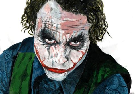 Heath Ledger Joker Painting at PaintingValley.com | Explore collection of Heath Ledger Joker ...