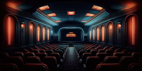 Premium AI Image | Interior view of old cinema theater Theater vintage ...