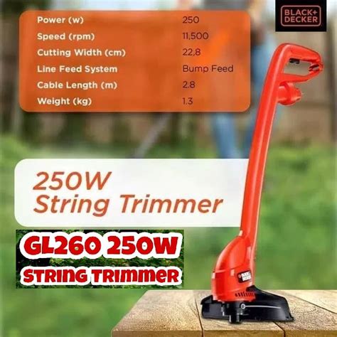 Jual Mesin Potong Rumput Listrik Black Decker Gl String Trimmer