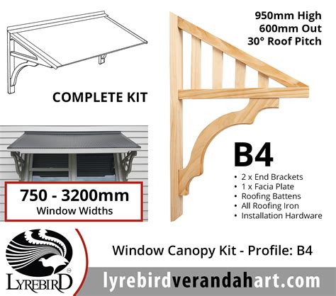 Window Canopy Kit - Profile: B4 - Lyrebird Enterprises