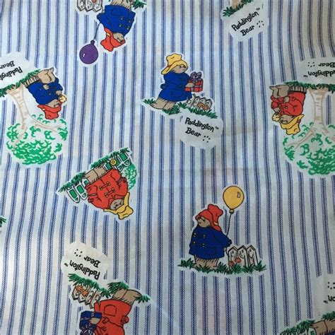 Paddington Bear Cotton Fabric By Eden Toys 1995 OOP Pattern Etsy