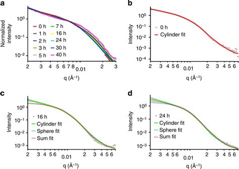 Saxs Experimental Profiles And Fittings Of The Morphological Transition