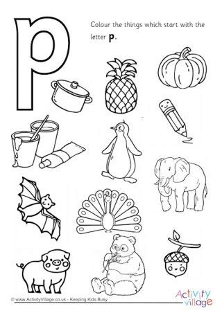 Initial Letter Colouring Pages In Color Worksheets For Preschool