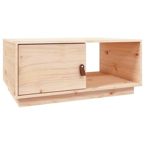 ZERODIS Table Basse 80x50x35 5 Cm Bois Massif De Pin HB012 Cdiscount