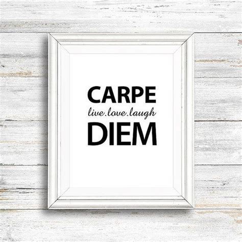 Motivation Quote Art Carpe Diem Quote Print Digital Download Etsy