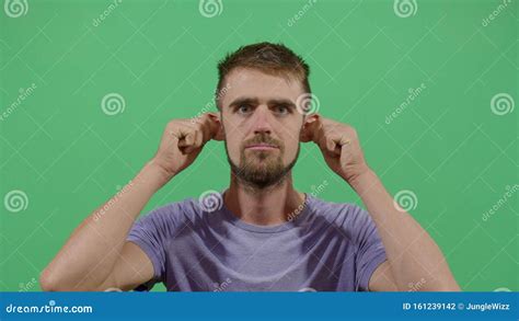 Adult Man Pulling His Ears Stock Footage Video Of Screen 161239142