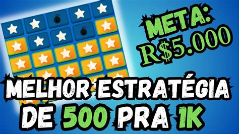 MELHOR ESTRATÉGIA NO MELHOR DO MINES EM 3 DIAS DE 500 PARA 1K COMO