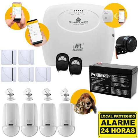 Kit Alarme Jfl Smartcloud Wifi Sensor Presen A Mag Alarme De