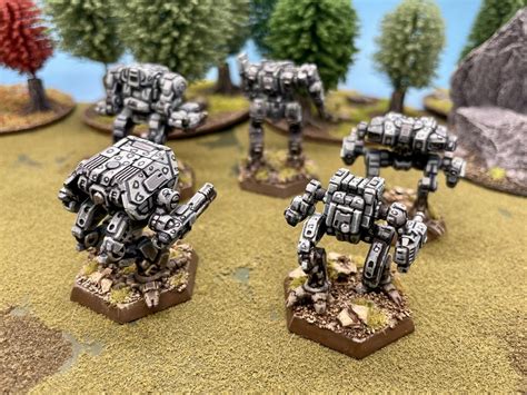 Clan Smoke Jaguar Alpha Galaxy Binary Mechs Just Finished Painting