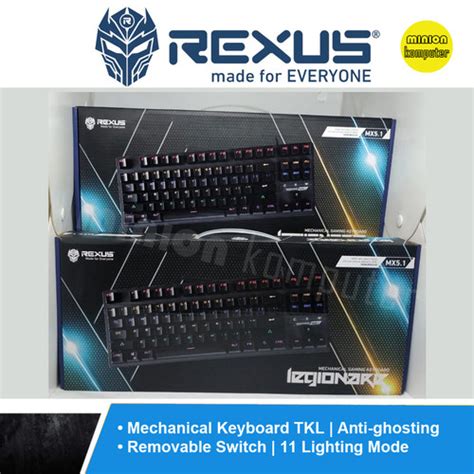 Jual Rexus Legionare Mx Tkl Mechanical Gaming Keyboard Brown