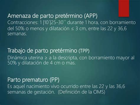 AMENAZA DE PARTO PRETERMINO App Luis Vasquez PPT