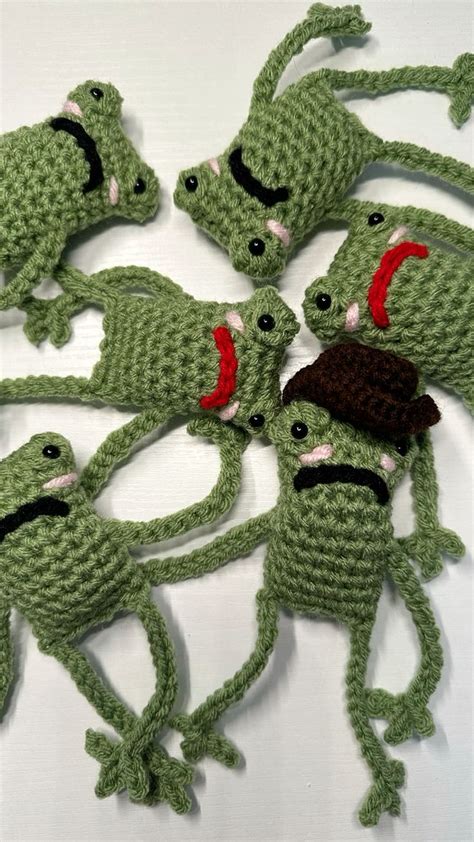 Crocheted Frogs On My Etsy OmazingpaigeCreation Crochet Frog