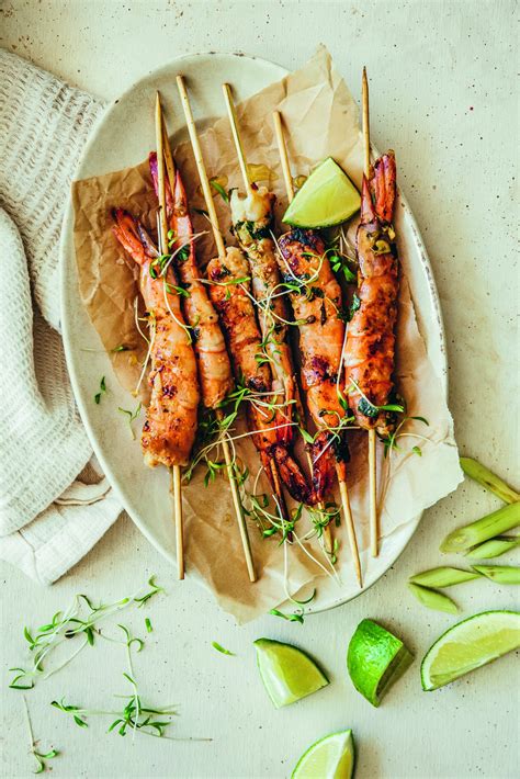 Brochettes De Crevettes Marin Es Au Citron Et Aux Herbes Fresh