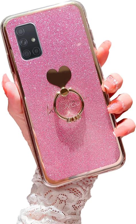 Nancheng For Samsung Galaxy A71 Case 5g Version Cute Girls Women Glitter Rhinestone