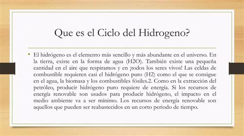 Ciclo Hidrogeno Ppt