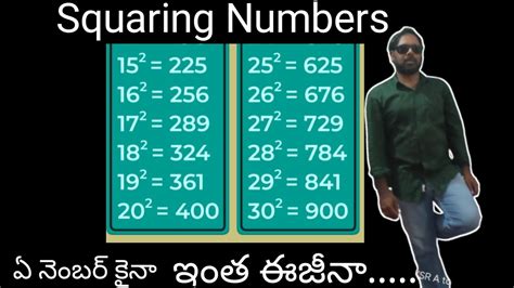 Squaring Numbers Squaringnumbers ఏ సంఖ్యకైనా వర్గం కనుక్కోవడం Speed Maths Tricks