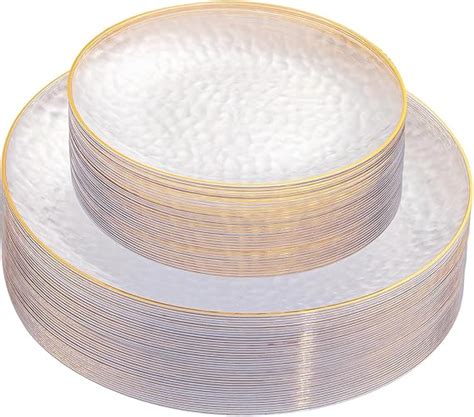 Amazon Rubtlamp 60Pcs Clear Plastic Plates Clear Disposable Plates