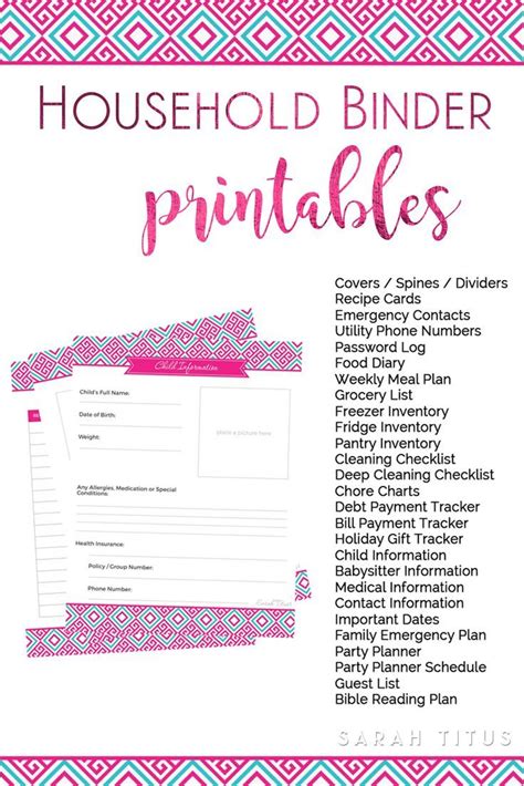 Home Binder Printables