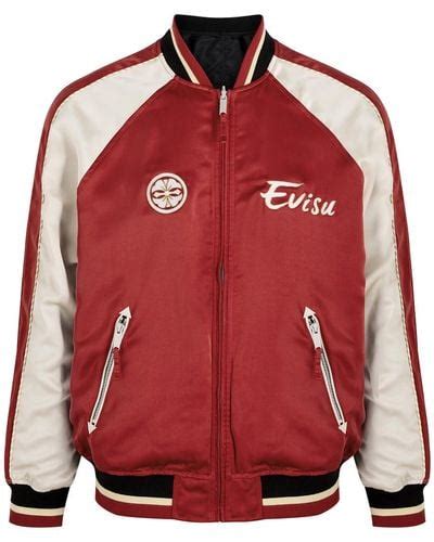 Red Evisu Jackets For Men Lyst