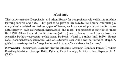 Deepchecks A Library For Testing And Validating Machine Learning