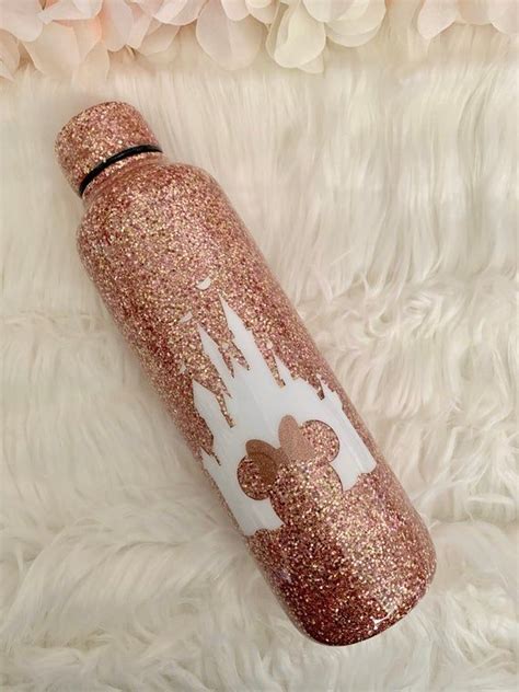 Disney Castle Water Bottle Glitter Tumbler Customized Cup Etsy