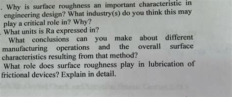 Solved 3 What Does Cut Off” Mean In Surface Roughness