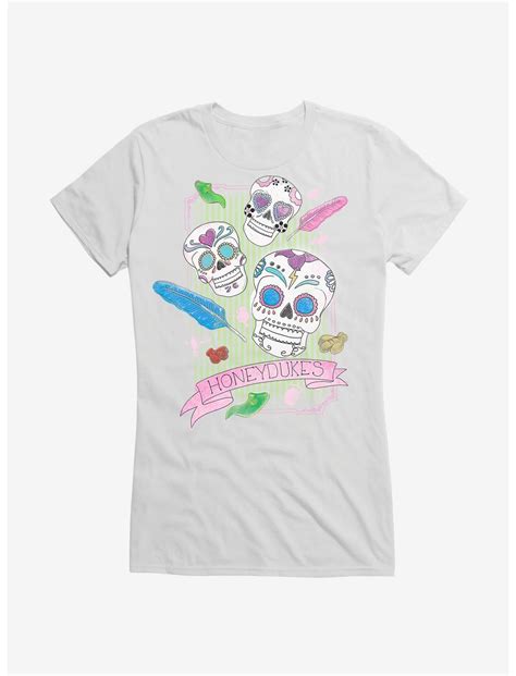 Harry Potter Honeydukes Sugar Skulls Girls T Shirt White Hot Topic