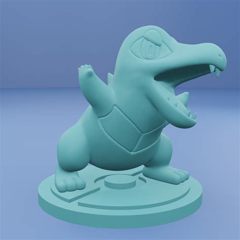 Stl File Pokemon No Totodile Croconaw Feraligatr Model To