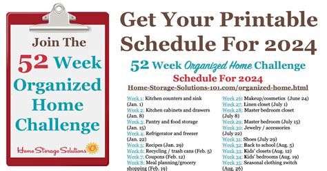 52 Weeks To An Organized Home Join The Weekly Challenges