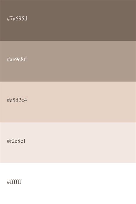 Nude Color Palette Codes Combinations