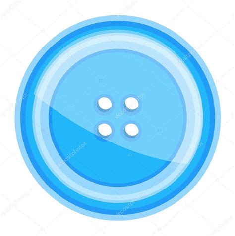 Blue Glossy Button Stock Vector Baavli