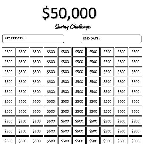 50000 Savings Challenge House Saving Tracker Money Saving Plan 50k