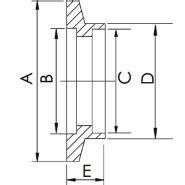 Ideal Vacuum Weld Socket Flange Kf Vacuum Fittings Iso Kf Flange