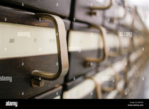 Library Card Catalog Stock Photo Alamy