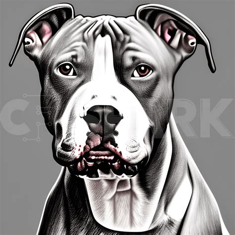 Realistic Pitbull Drawing