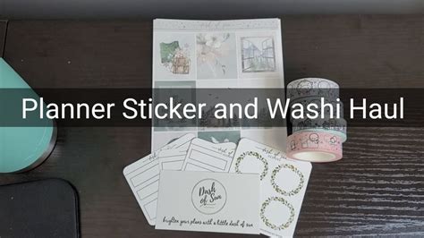 Planner Sticker And Washi Haul Feat Dashofsundesigns