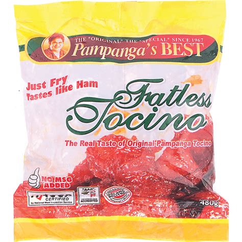 Pampangas Best Fatless Tocino 480g Hotdogs Walter Mart