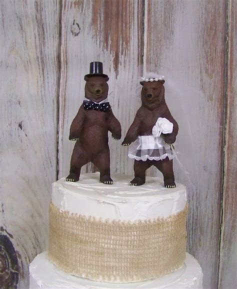 Bear Cake Topper, Bear Wedding Cake Topper, Animal Cake Topper ...