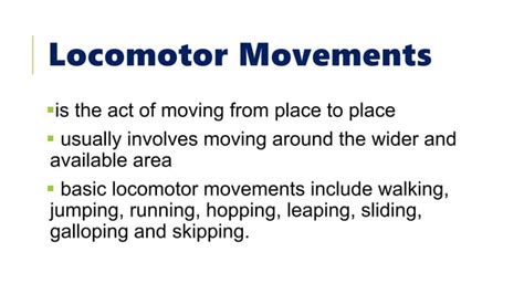 Locomotor And Non Locomotor Movements Ppt