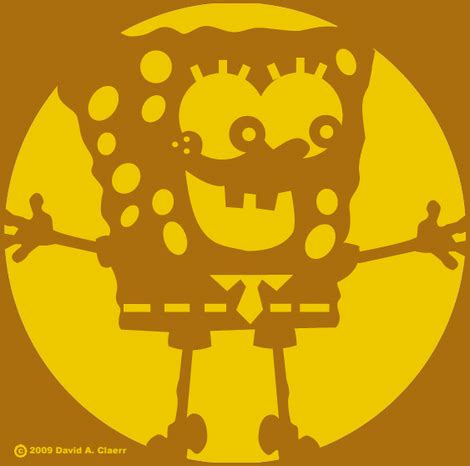 Spongebob Squarepants Pumpkin Carving Pattern | 9st Street - Holiday ...