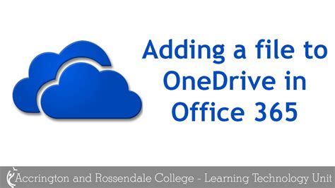 Adding A File To Onedrive In Office 365 Youtube